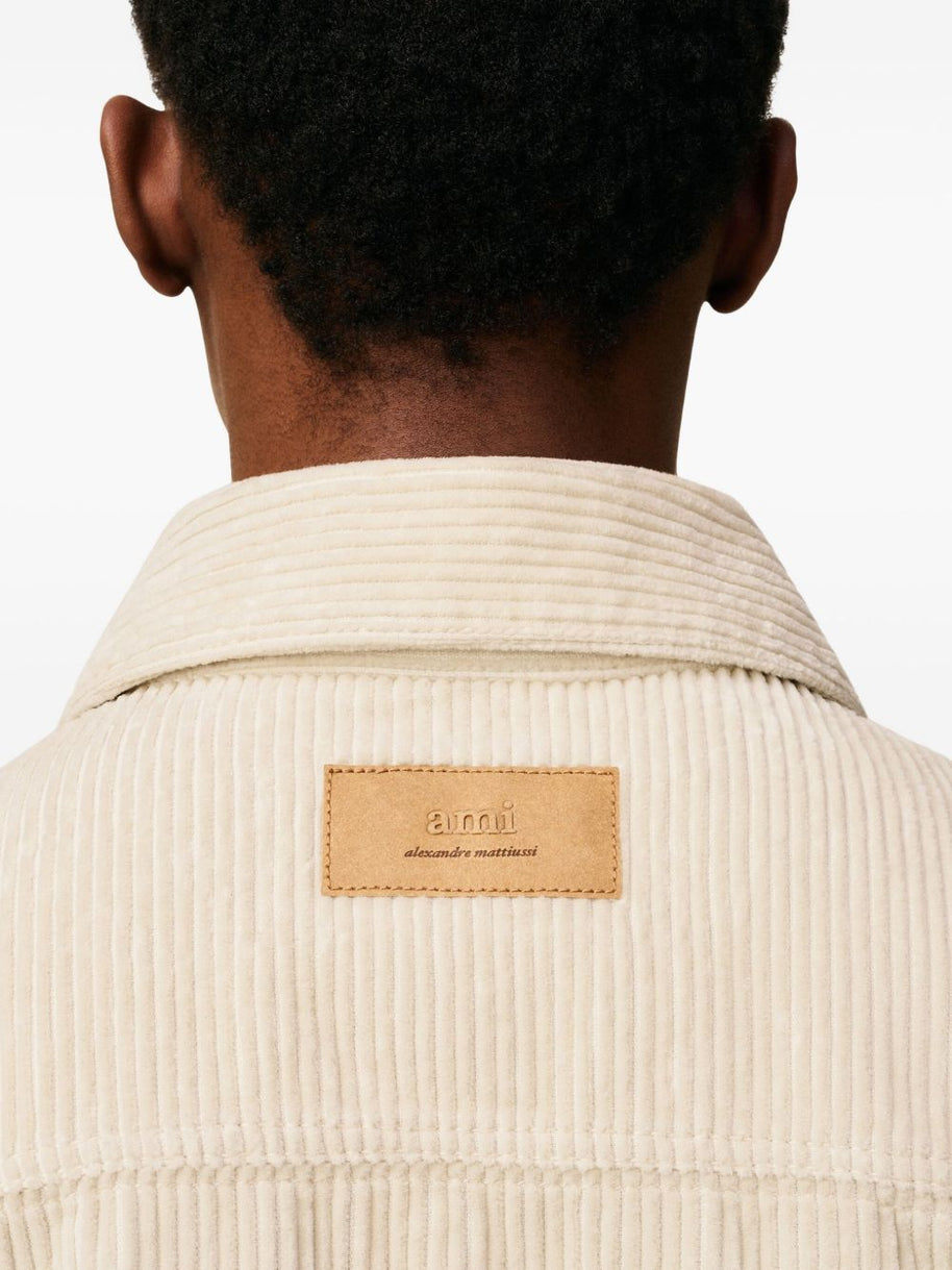 Ami Paris Cotton Overshirt - Ivory