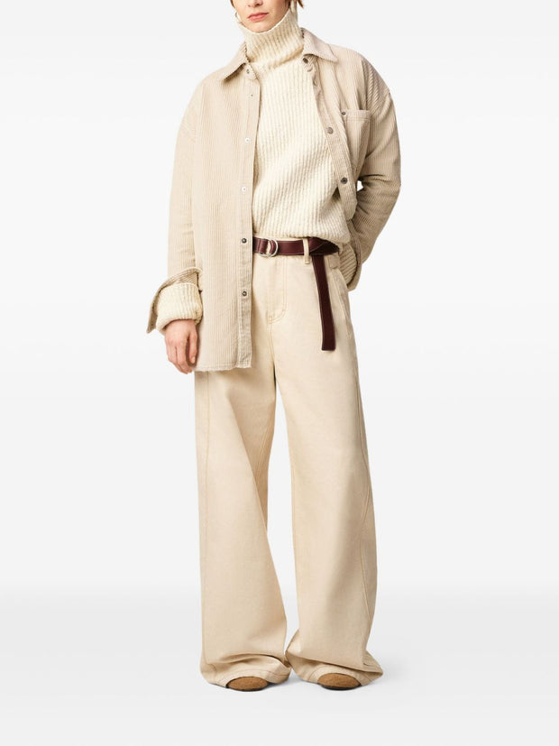Ami Paris Cotton Overshirt - Ivory