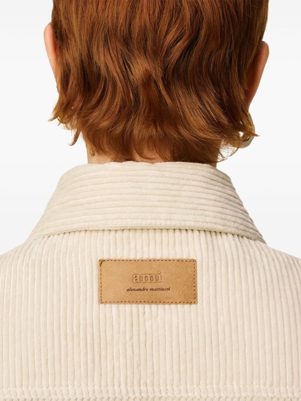 Ami Paris Cotton Overshirt - Ivory