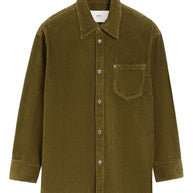 Ami Paris Cotton Overshirt - Brown