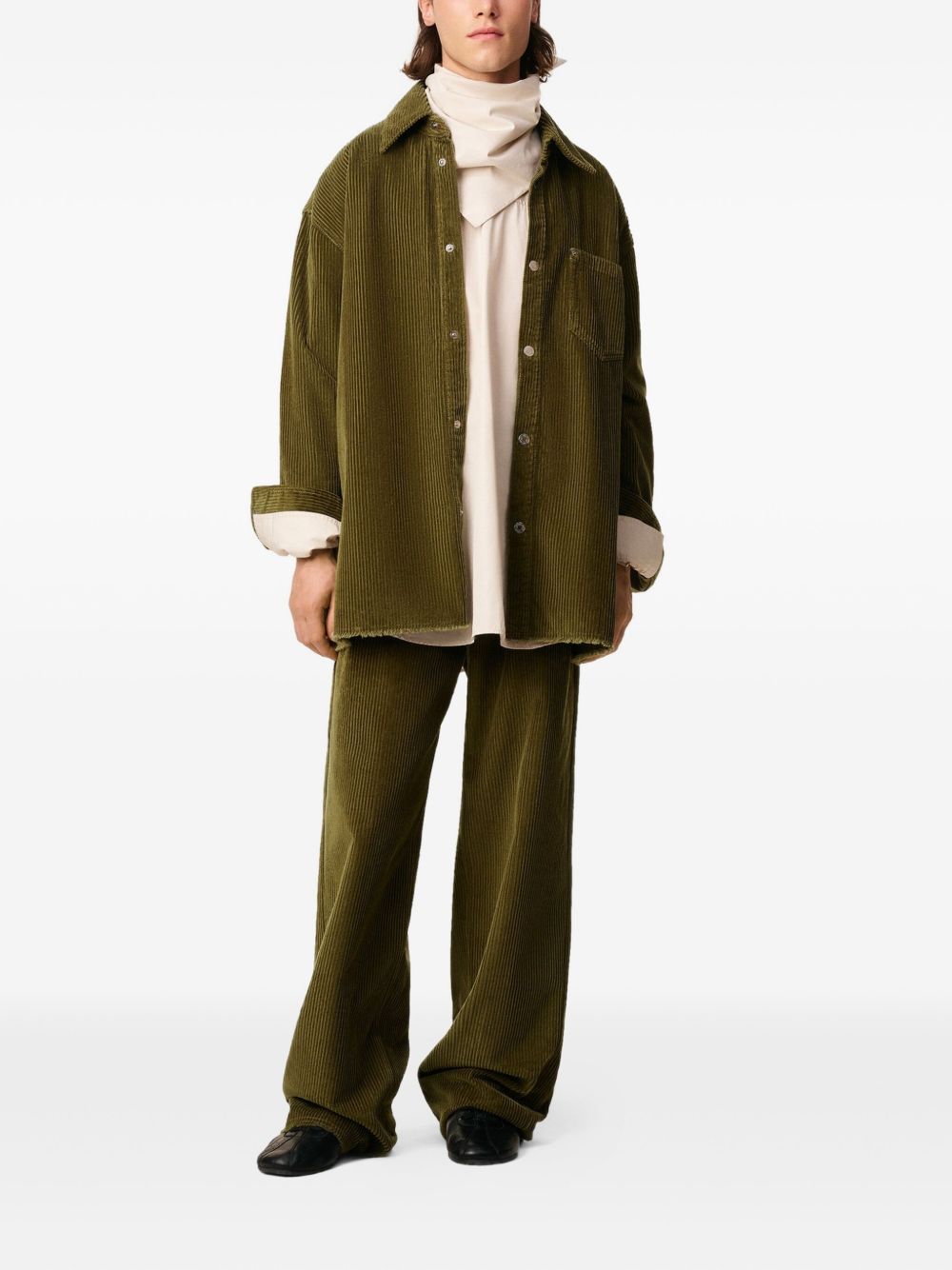 Ami Paris Cotton Overshirt - Brown