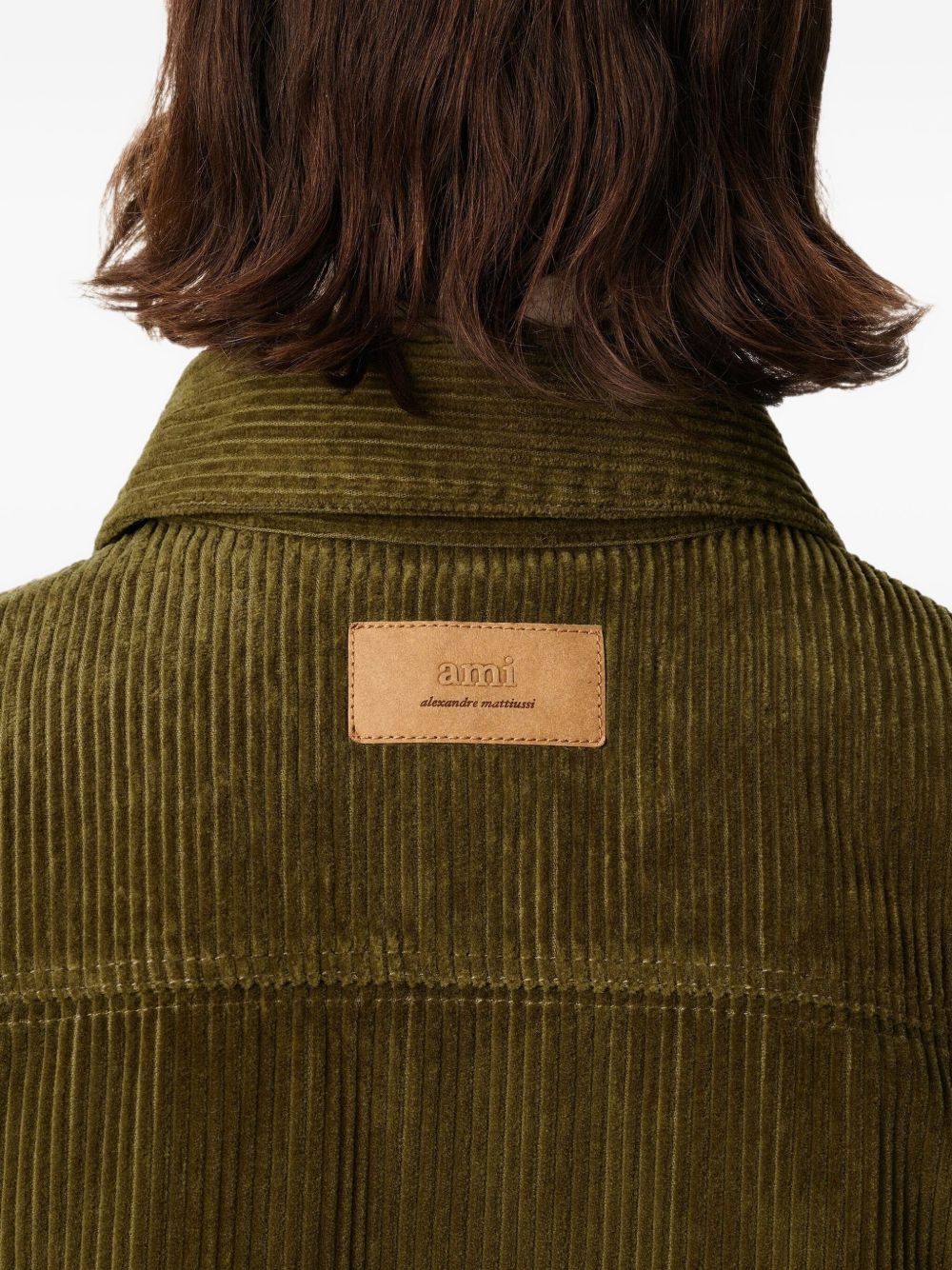 Ami Paris Cotton Overshirt - Brown