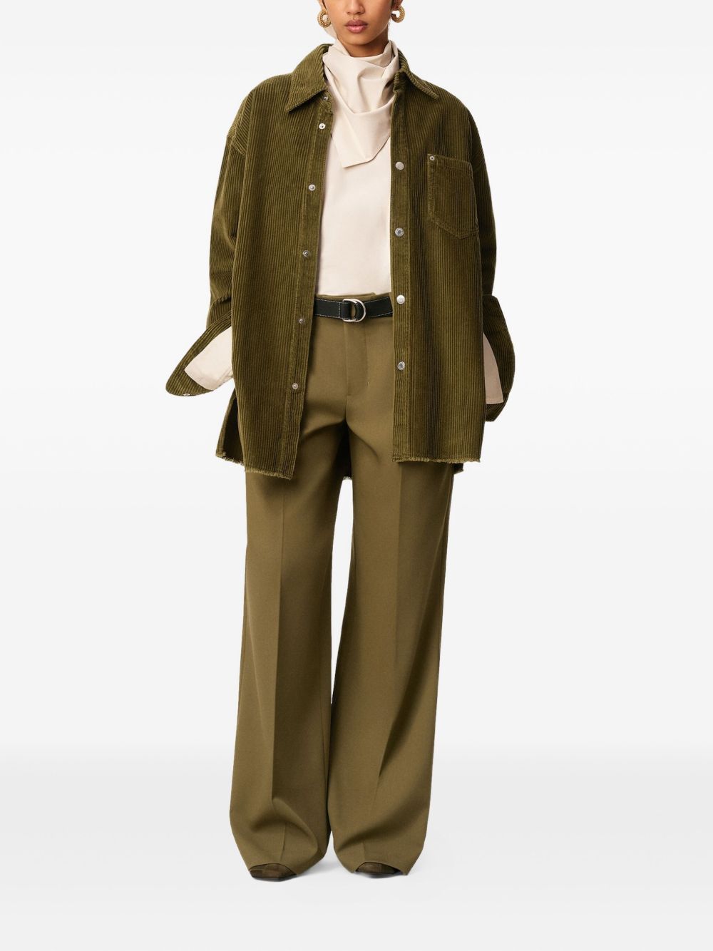Ami Paris Cotton Overshirt - Brown