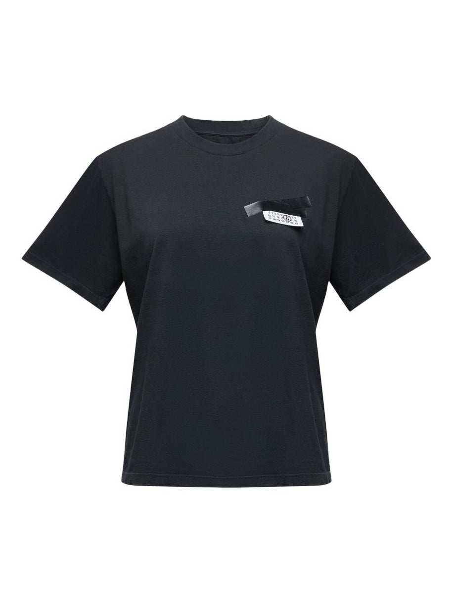 MM6 Maison Margiela Taped Cotton T-shirt - Black