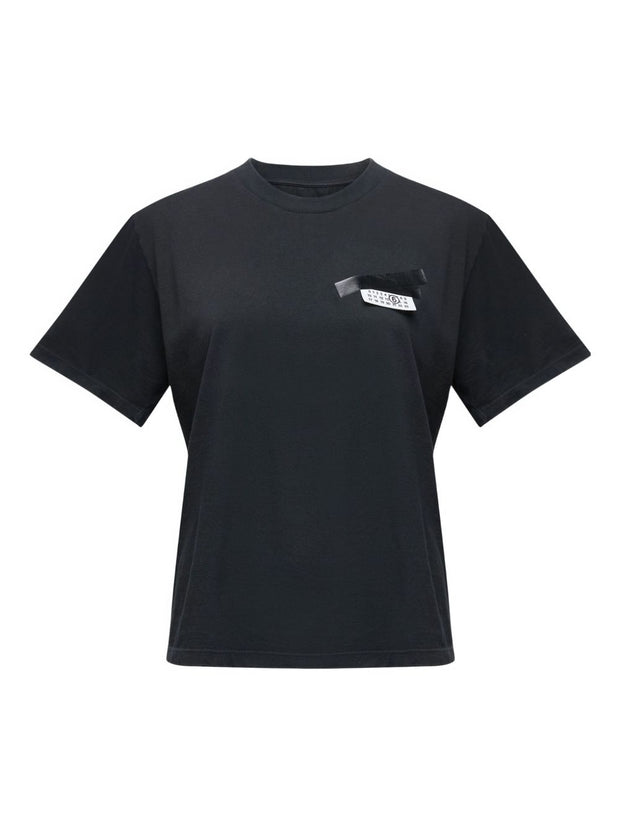 MM6 Maison Margiela Taped Cotton T-shirt - Black