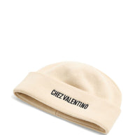 Valentino Garavani Chez Valentino Cotton And Wool Beanie - White