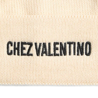 Valentino Garavani Chez Valentino Cotton And Wool Beanie - White