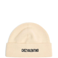 Valentino Garavani Chez Valentino Cotton And Wool Beanie - White