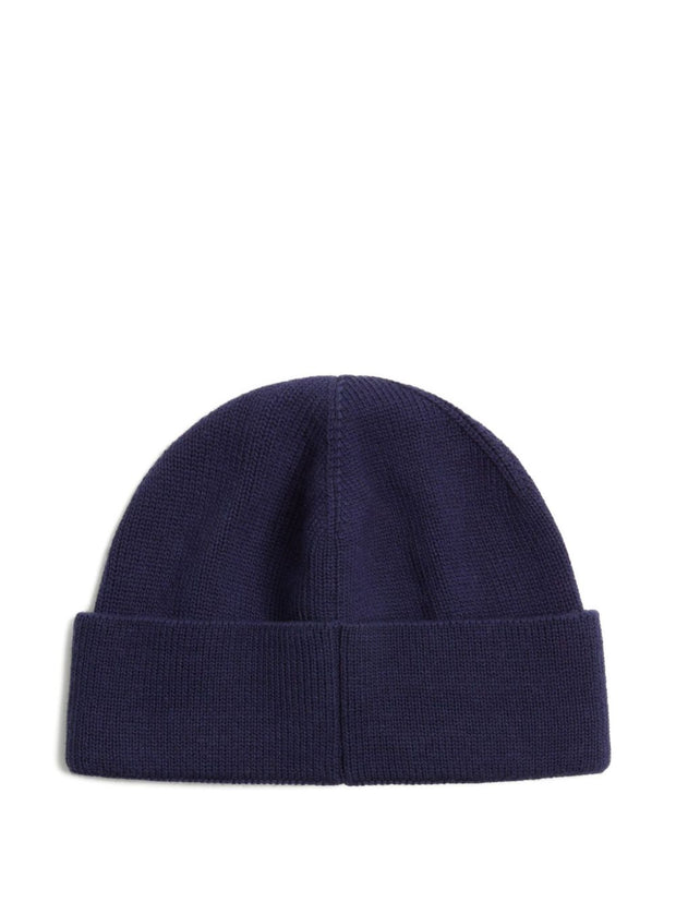 Valentino Garavani Chez Valentino Cotton And Wool Beanie - Blue