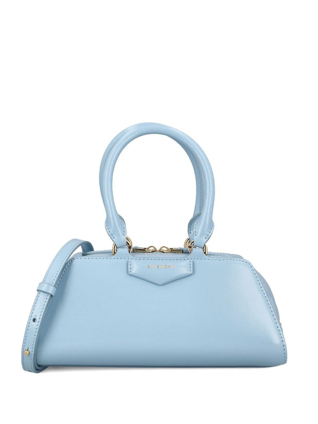 Givenchy Antigona East West Mini Leather Handbag - Clear Blue