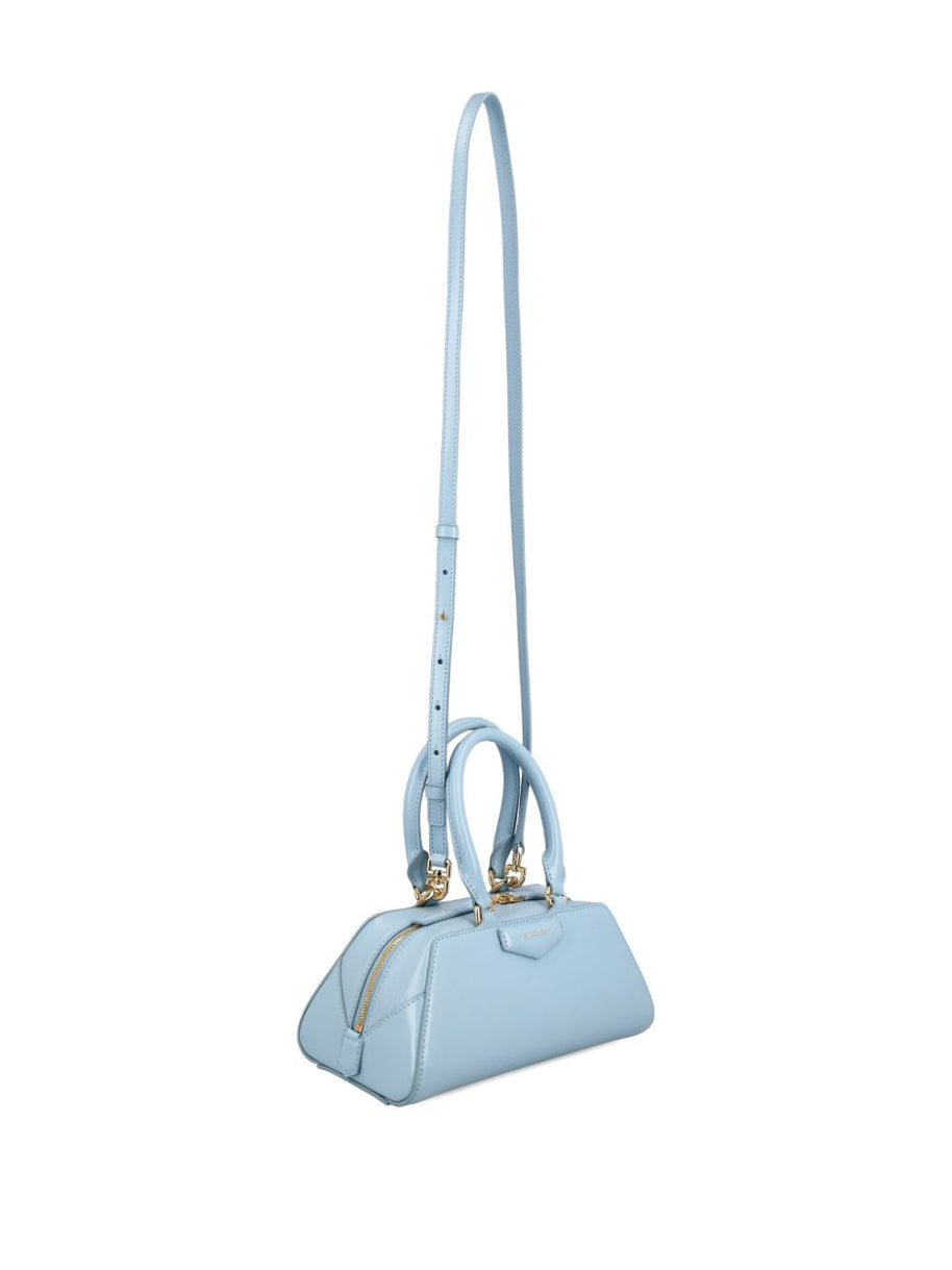 Givenchy Antigona East West Mini Leather Handbag - Clear Blue