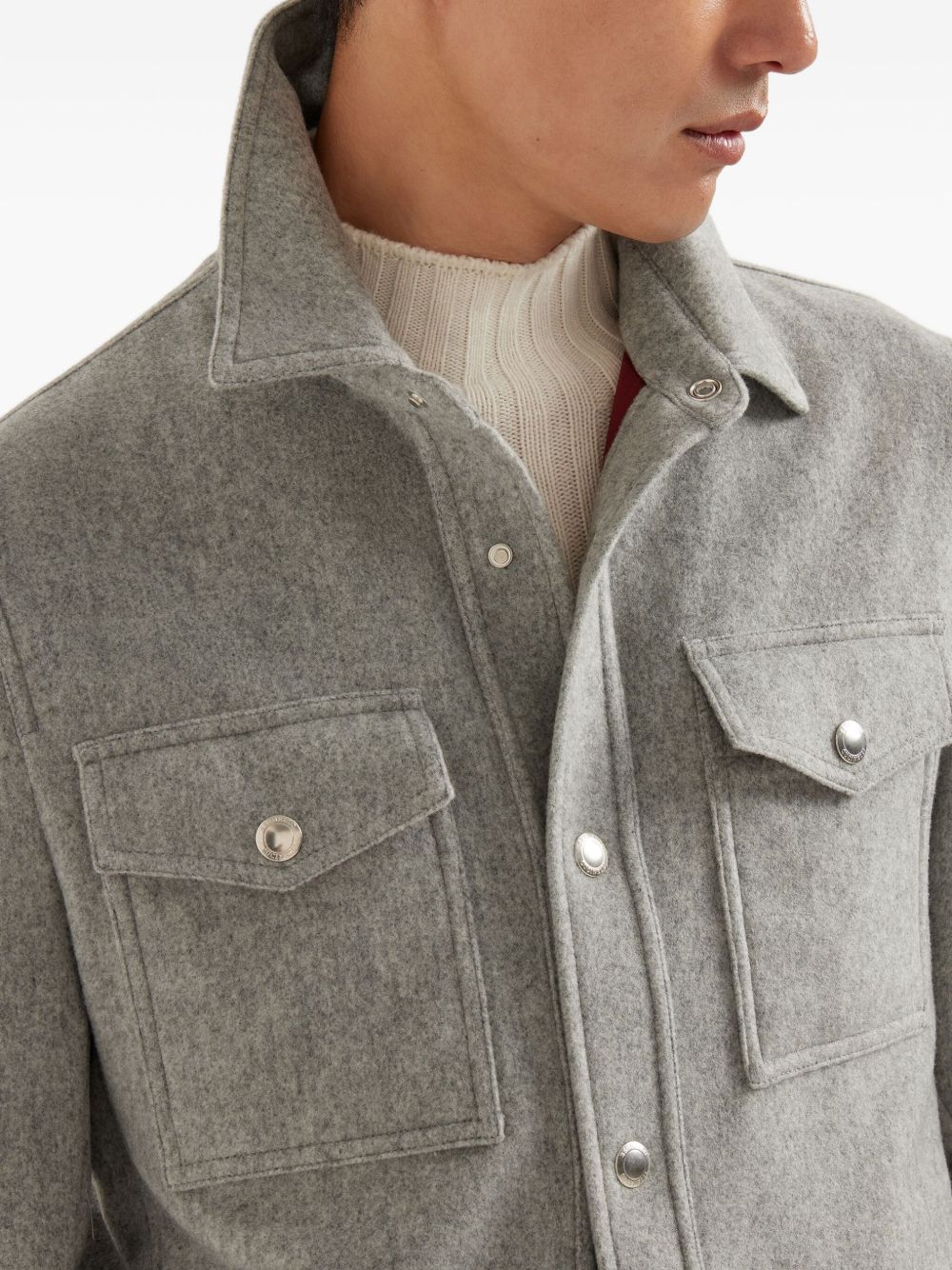 Brunello Cucinelli Cashmere Jacket Grey