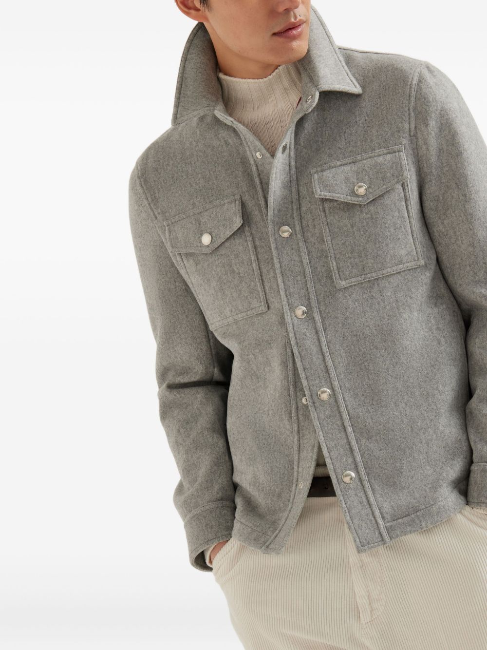 Brunello Cucinelli Cashmere Jacket Grey