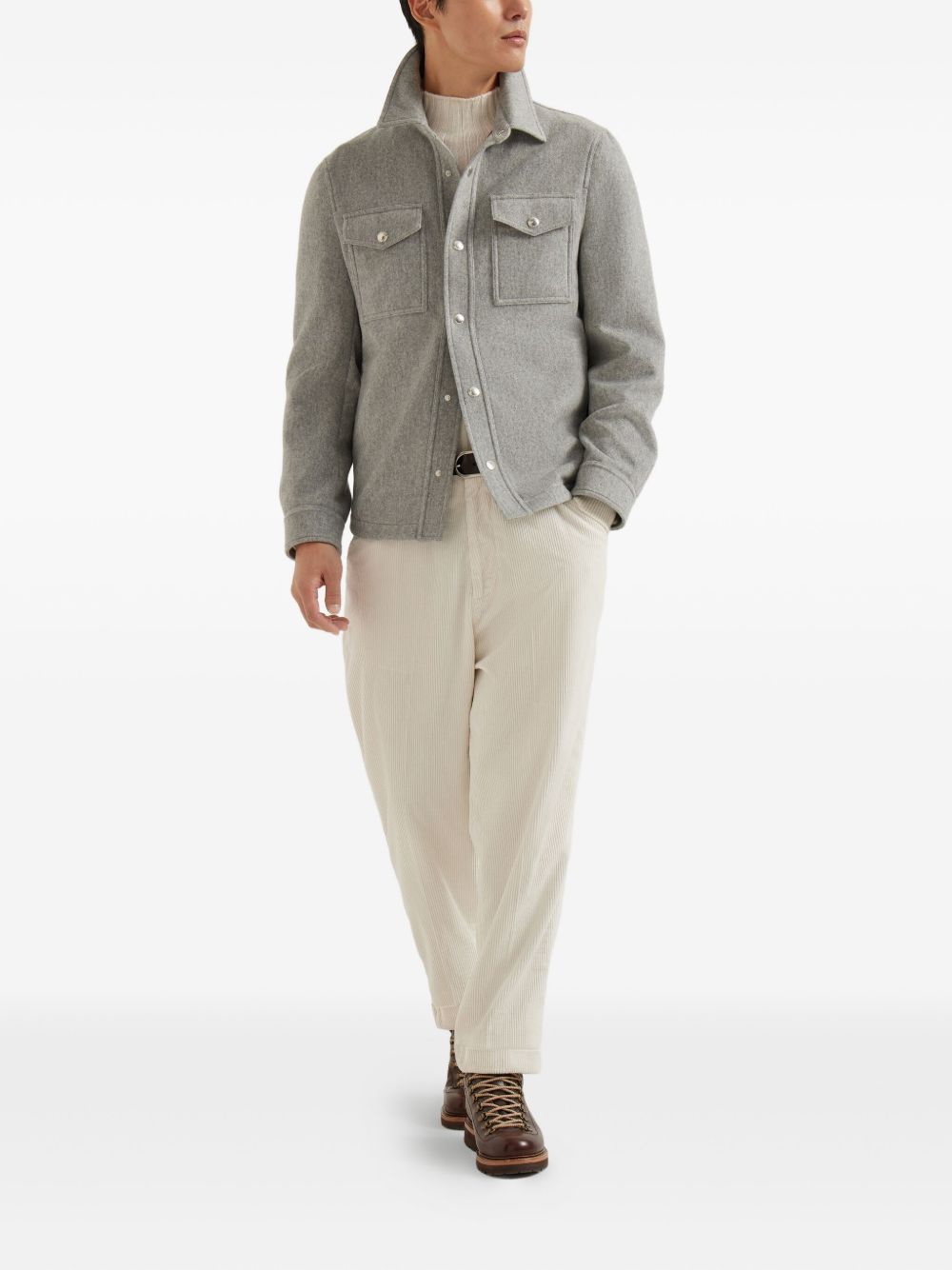 Brunello Cucinelli Cashmere Jacket Grey