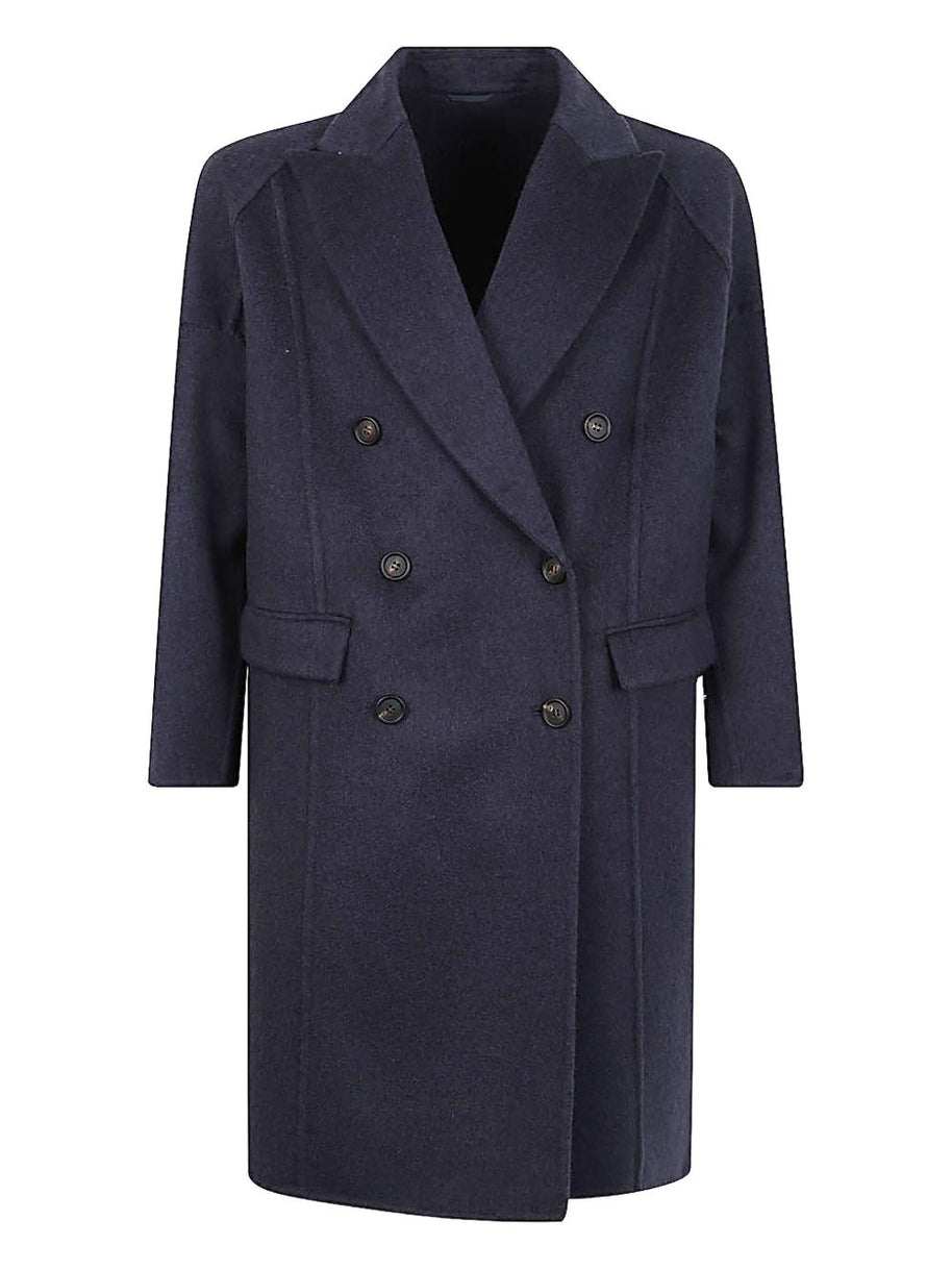 Brunello Cucinelli Double-breasted Long-sleeve Coat
