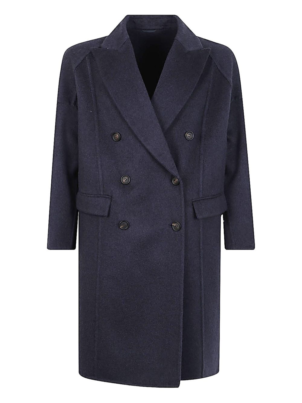 Brunello Cucinelli Double-breasted Long-sleeve Coat