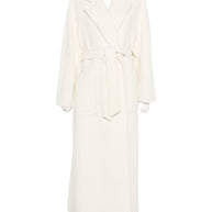 Tagliatore Wool Long Coat Cream