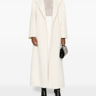 Tagliatore Wool Long Coat Cream