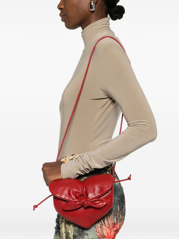 HEREU Heart Shaped Leather Shoulder Bag - Red