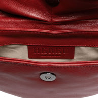 HEREU Heart Shaped Leather Shoulder Bag - Red