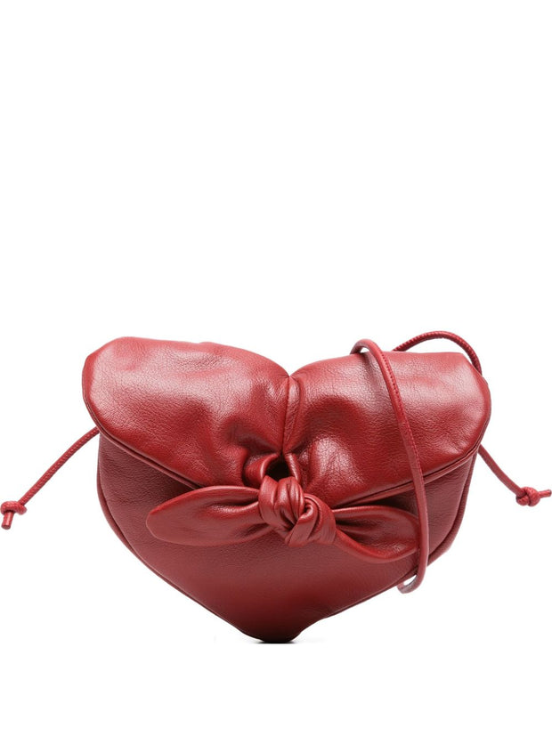 HEREU Heart Shaped Leather Shoulder Bag - Red