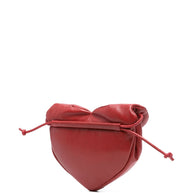 HEREU Heart Shaped Leather Shoulder Bag - Red