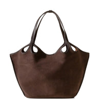 HEREU Suede Tote Bag - Brown