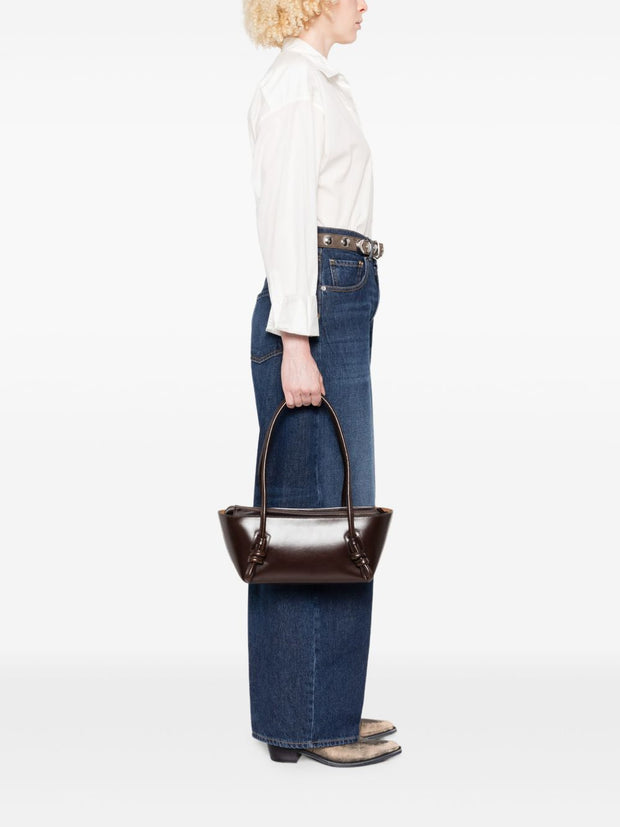 HEREU Leather Shoulder Bag - Brown