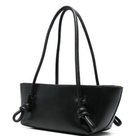 HEREU Leather Shoulder Bag - Black
