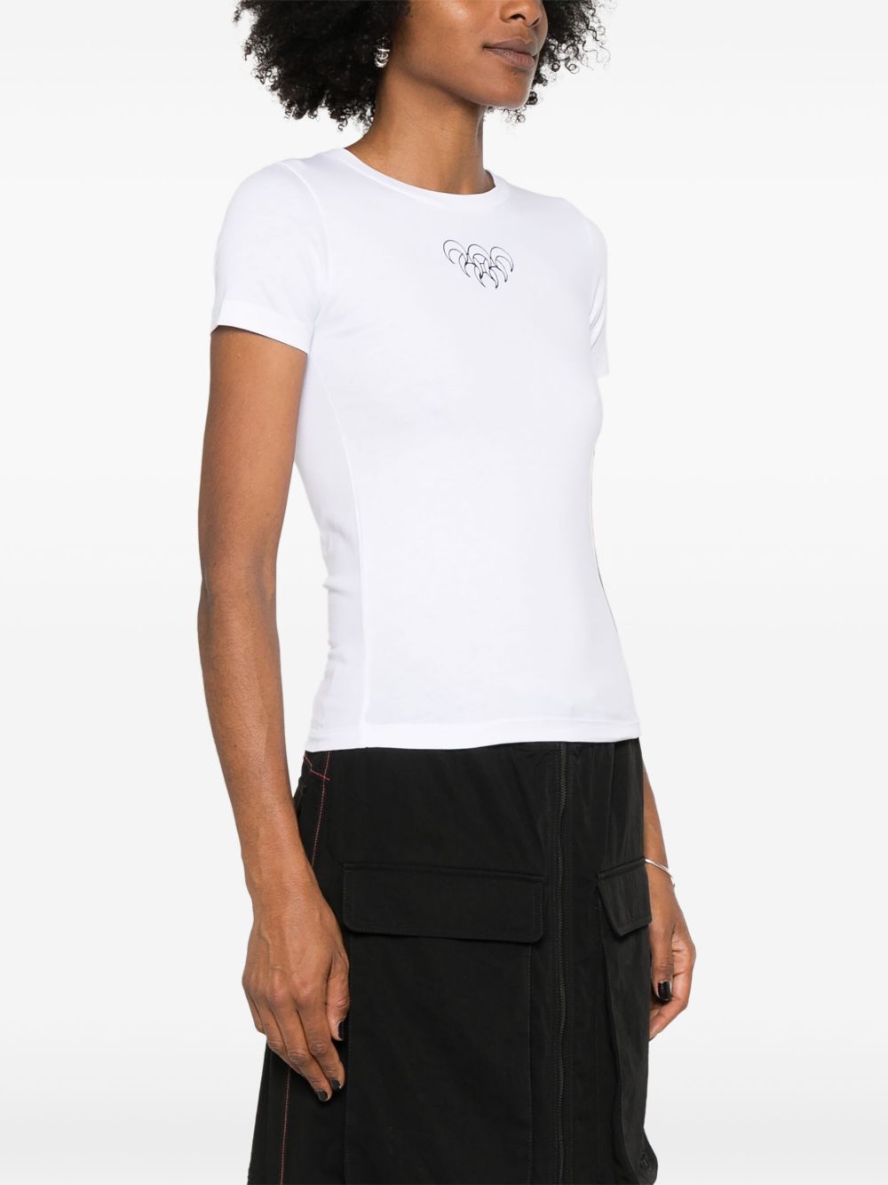 MARINE SERRE Moon Cotton T-shirt - White