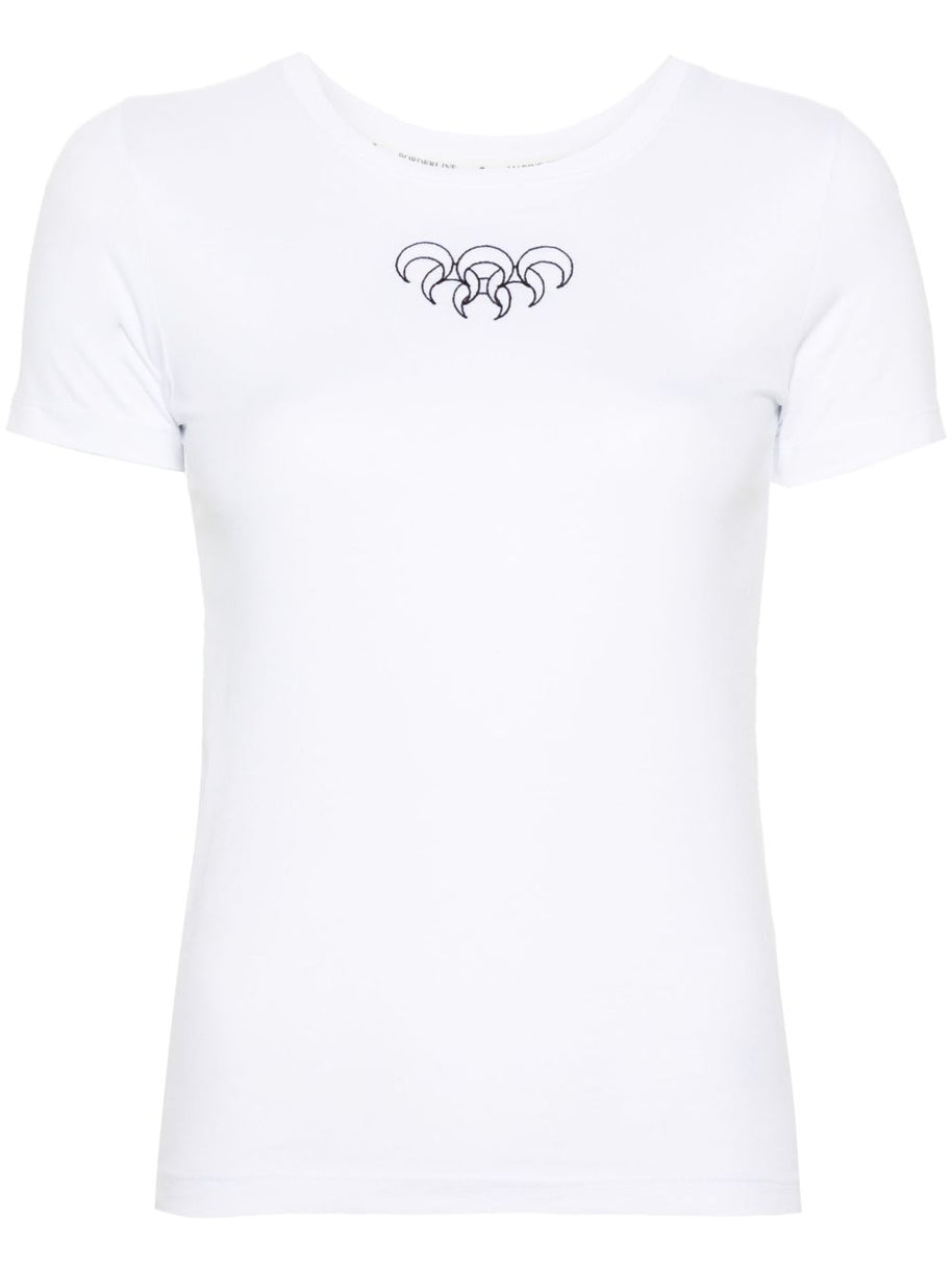 MARINE SERRE Moon Cotton T-shirt - White