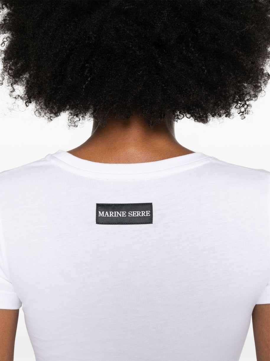 MARINE SERRE Moon Cotton T-shirt - White