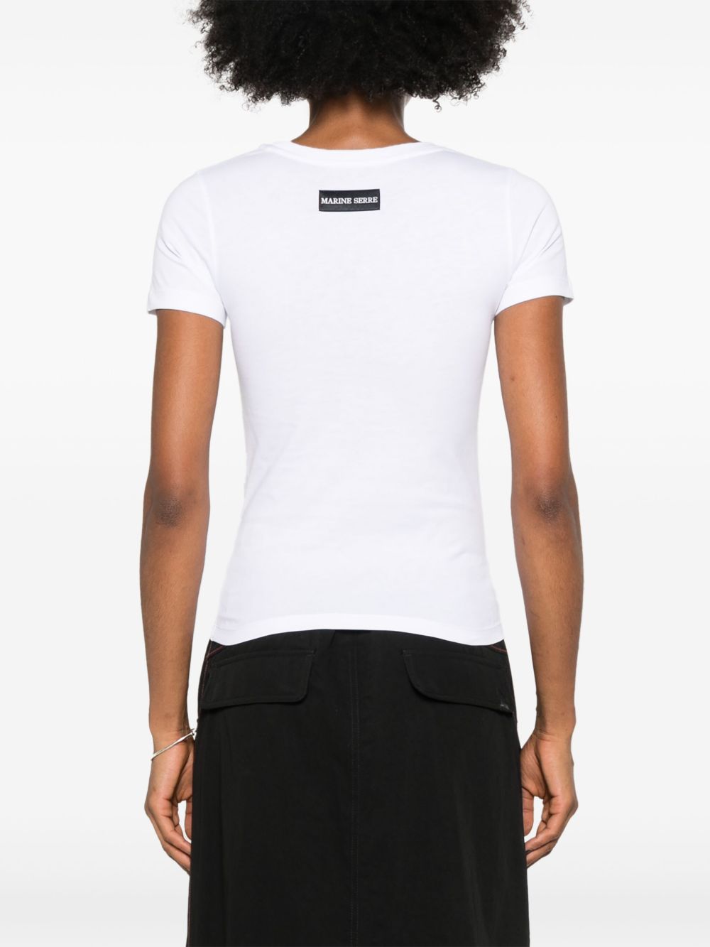 MARINE SERRE Moon Cotton T-shirt - White