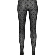 MARINE SERRE Monogram Tights - Black