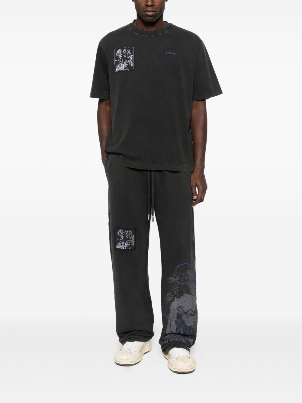 Off White Trousers Black