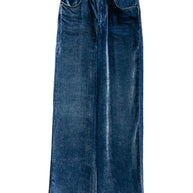 Pierre Louis Mascia Silk Denim Print Trousers - Blue