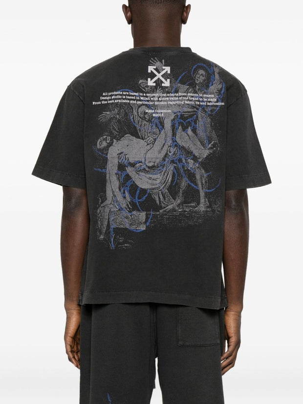 Off White T-shirts And Polos Black