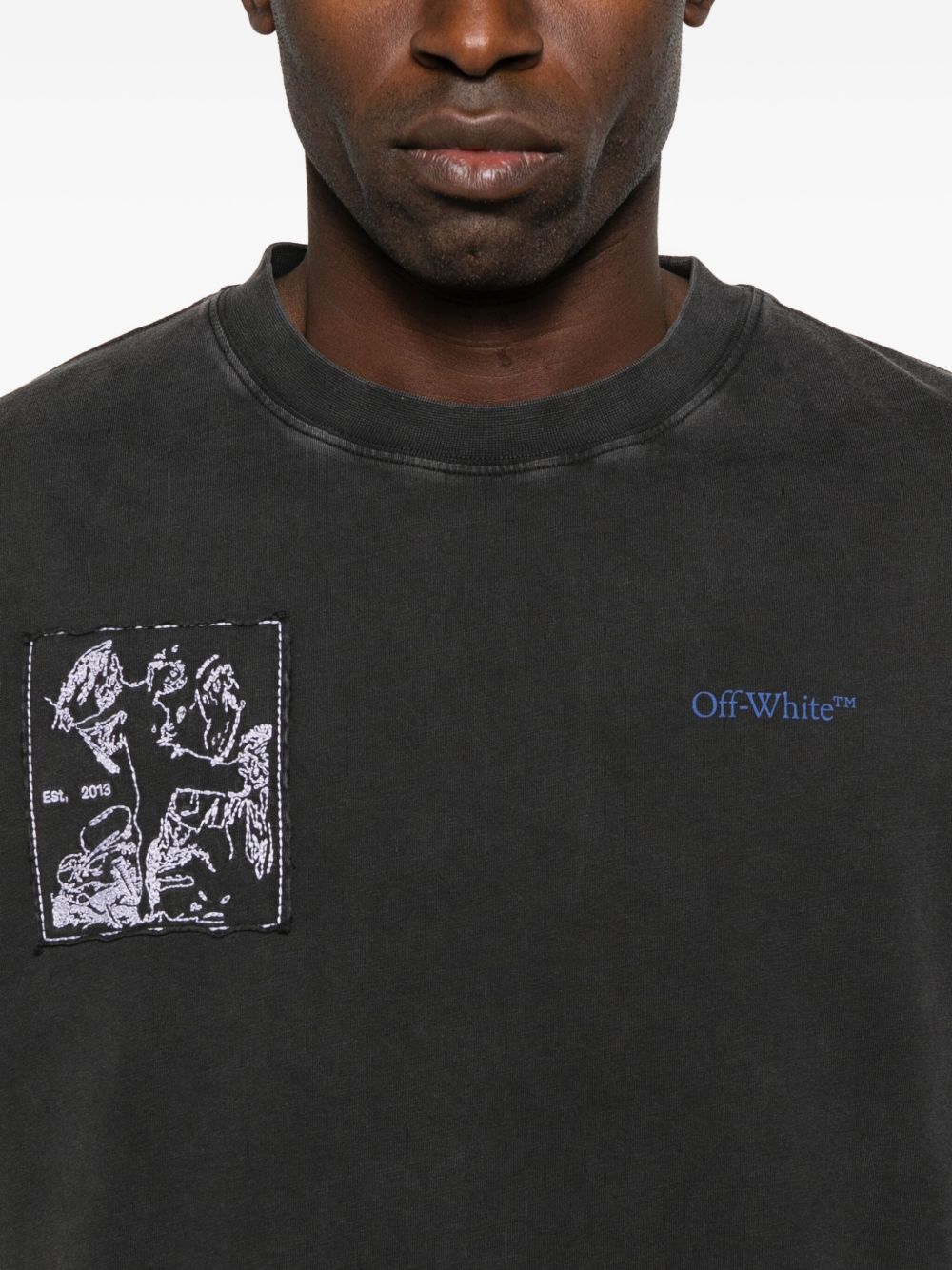 Off White T-shirts And Polos Black