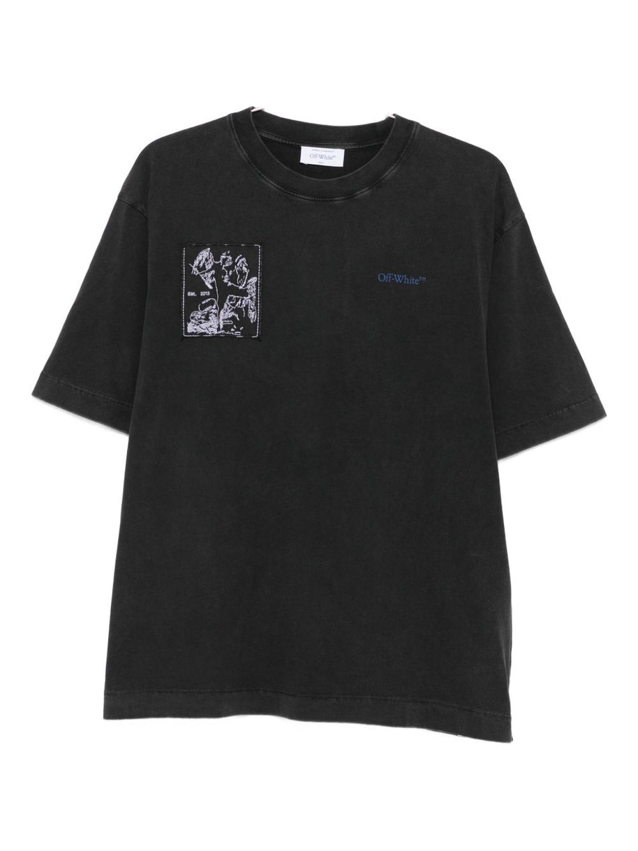 Off White T-shirts And Polos Black