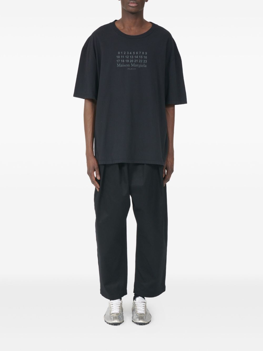 Maison Margiela Logo Cotton T-shirt - Black