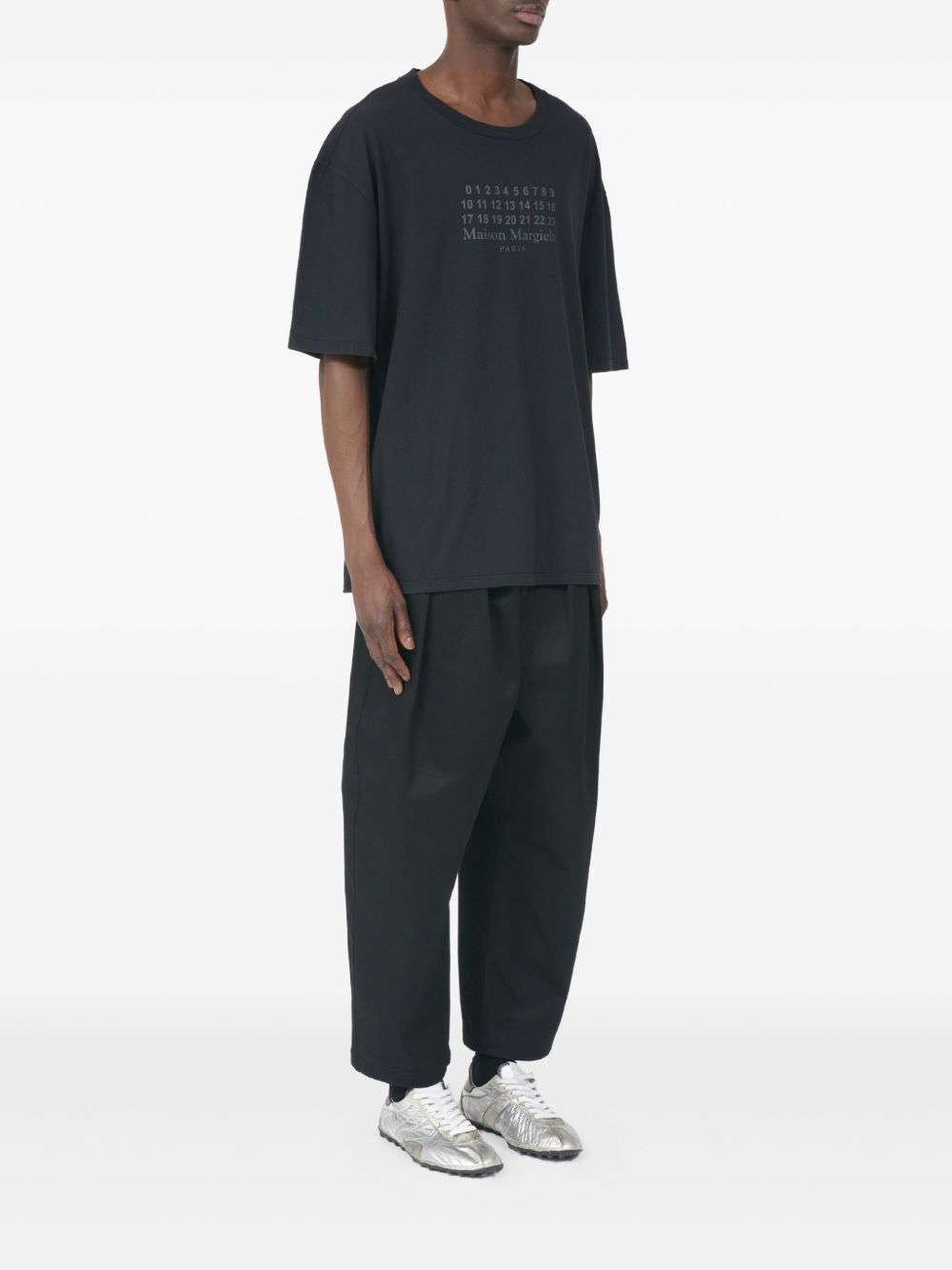 Maison Margiela Logo Cotton T-shirt - Black