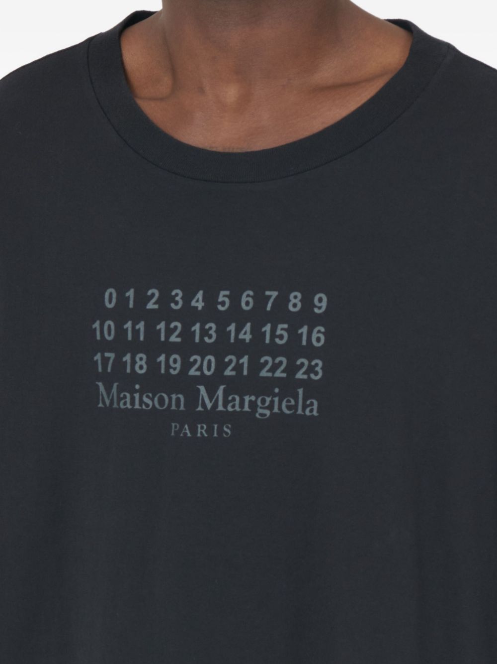 Maison Margiela Logo Cotton T-shirt - Black