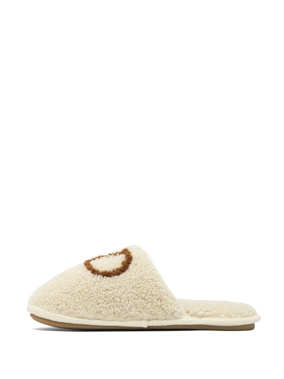 Valentino Garavani VLogo Wool Slippers - White