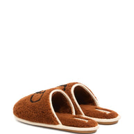 Valentino Garavani VLogo Wool Slippers - Brown