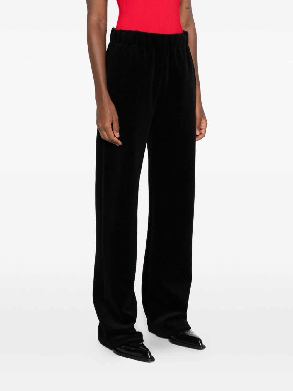Golden Goose Cotton Wide-leg Trousers Black