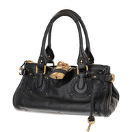 Chloé Paddington Leather Shoulder Bag Black