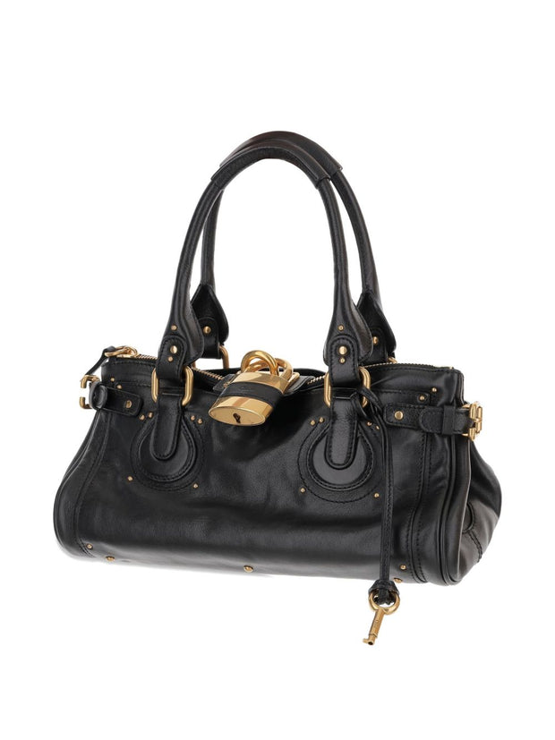 Chloé Paddington Leather Shoulder Bag Black