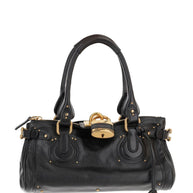Chloé Paddington Leather Shoulder Bag Black