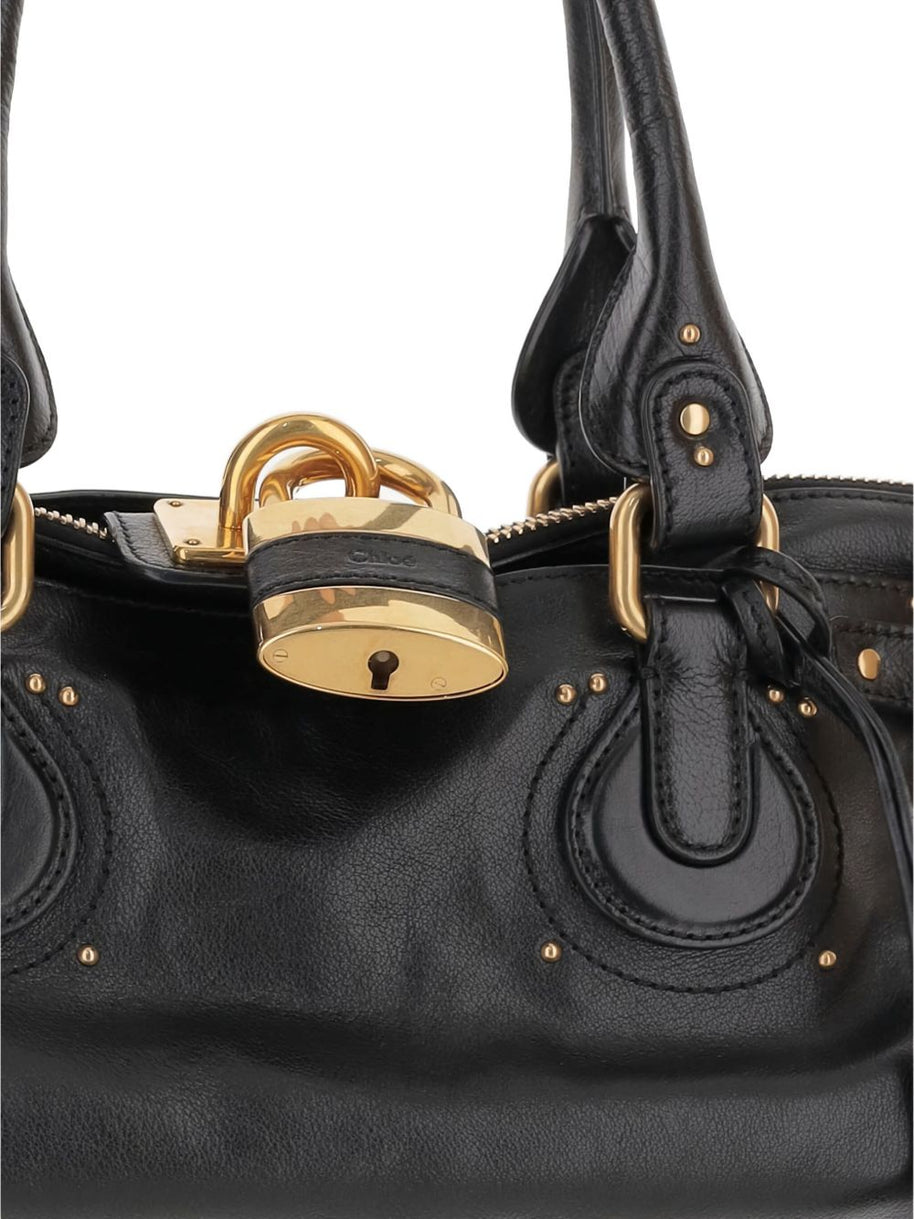 Chloé Paddington Leather Shoulder Bag Black