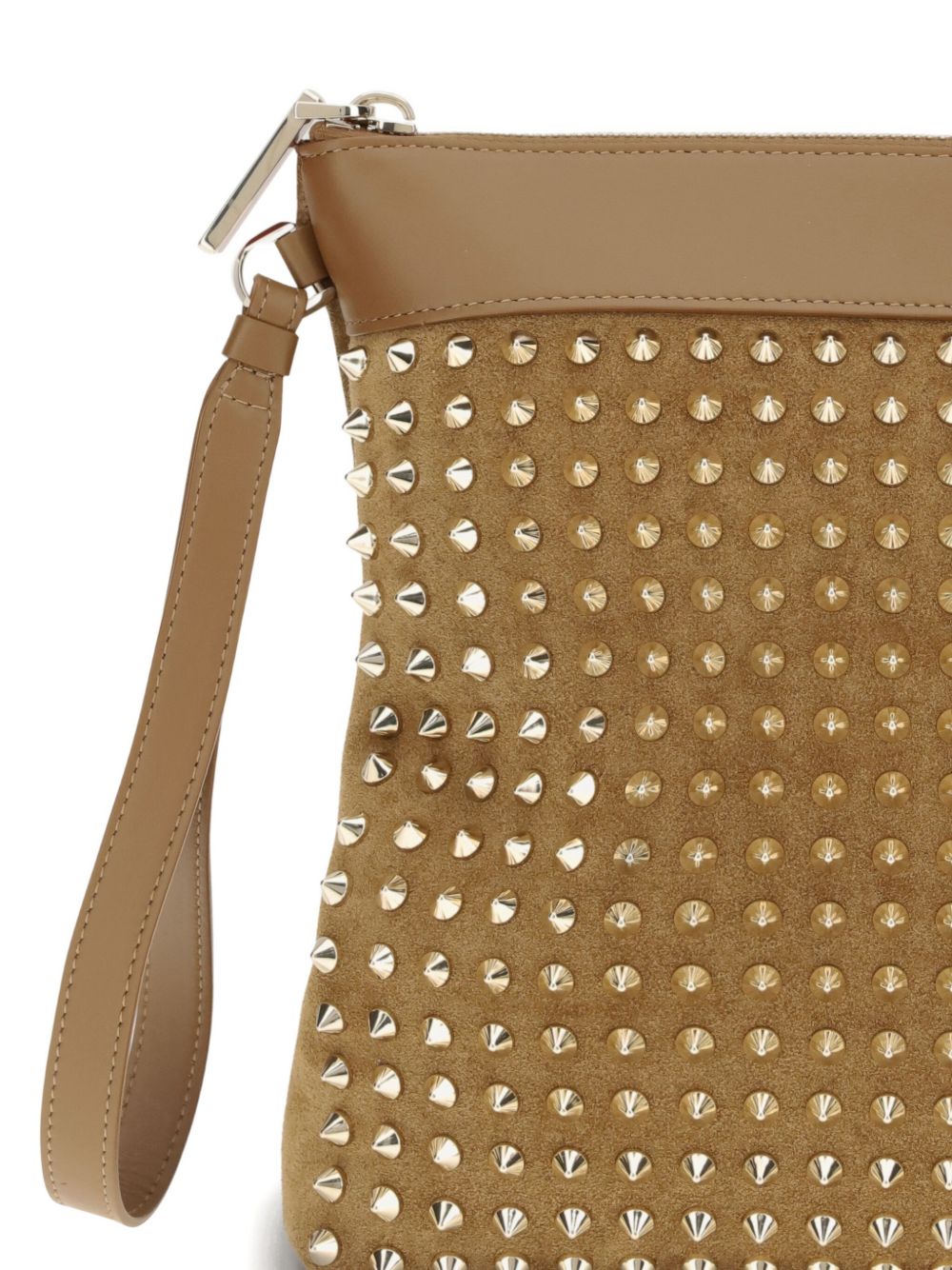 Christian Louboutin Funky Leather Pouch Beige